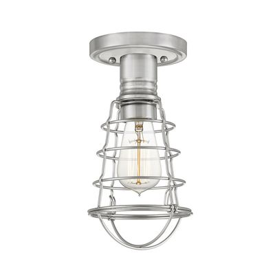 QUOIZEL Mite ceiling light with metal cage, brushed nickel - Thumbnail 2