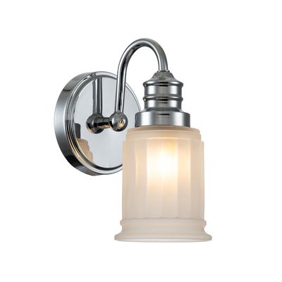 QUOIZEL Swell wall light, chrome-coloured, glass, 24 cm, IP44, G9 - Thumbnail 2