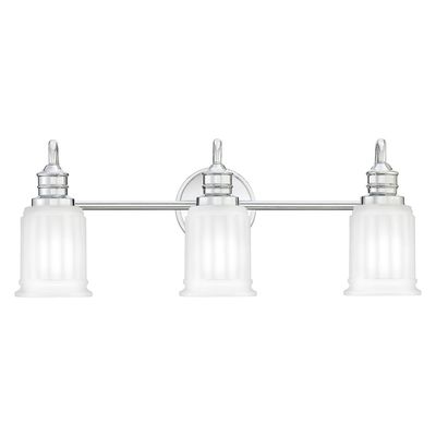 QUOIZEL Swell wall light, chrome-coloured, 3-bulb, glass, IP44, G9 - Thumbnail 2