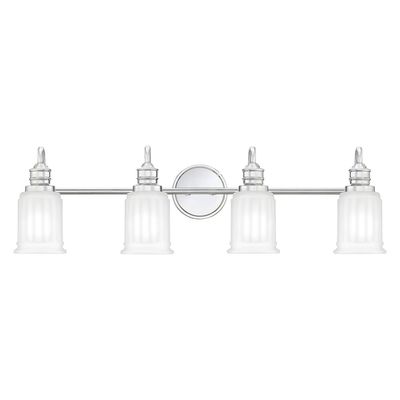 QUOIZEL Swell wall light, chrome-coloured, 4-bulb, glass, IP44, G9 - Thumbnail 2