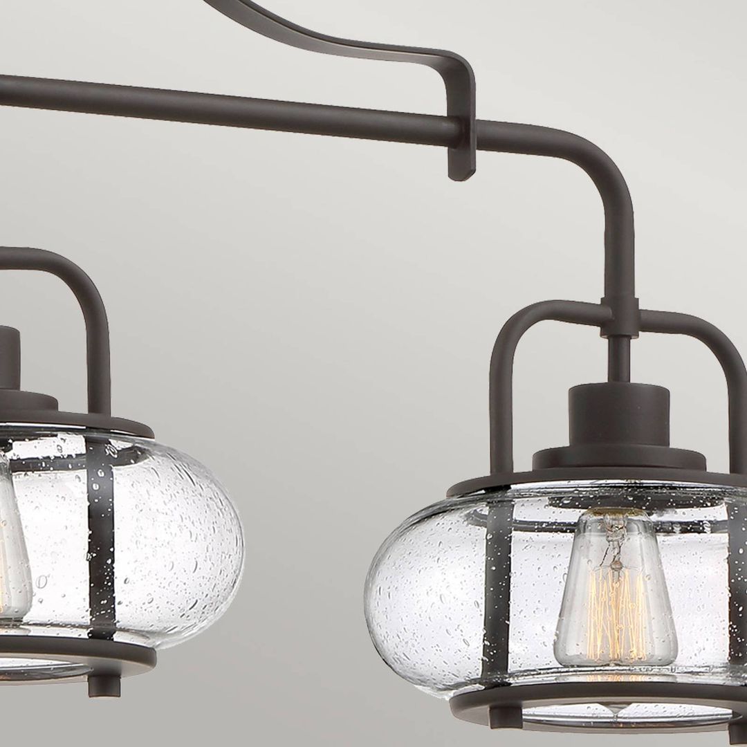 QUOIZEL Trilogy hanging light, bronze, 3-bulb - Image 1