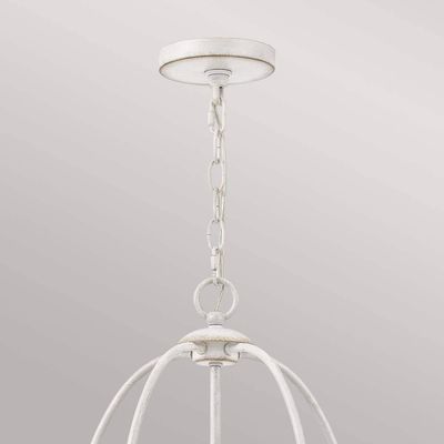 QUOIZEL Bradbury 5 chandelier, 5-bulb, white