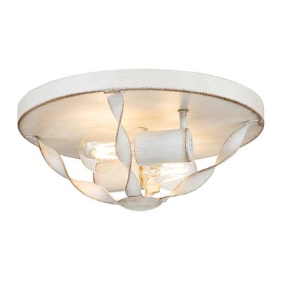 QUOIZEL Bradbury ceiling light, 2-bulb, white - Thumbnail 2
