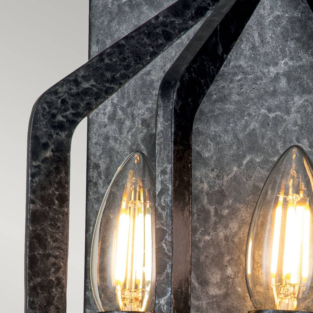 QUOIZEL Vanguard wall light, old black, 2-bulb - Image 1