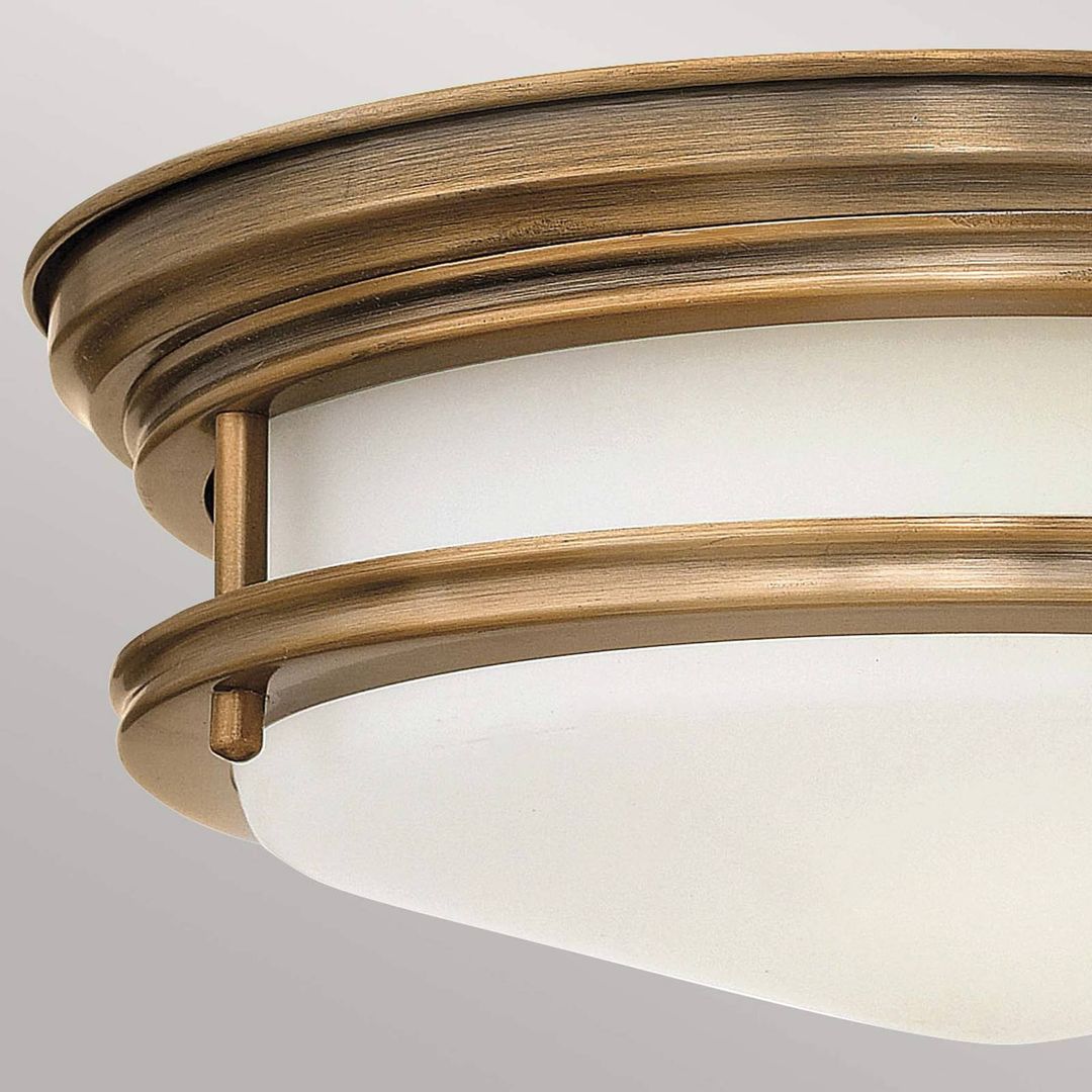 Quintiesse Hadrian outdoor ceiling light, bronze/opal white, 31 cm, IP44 - Image 1