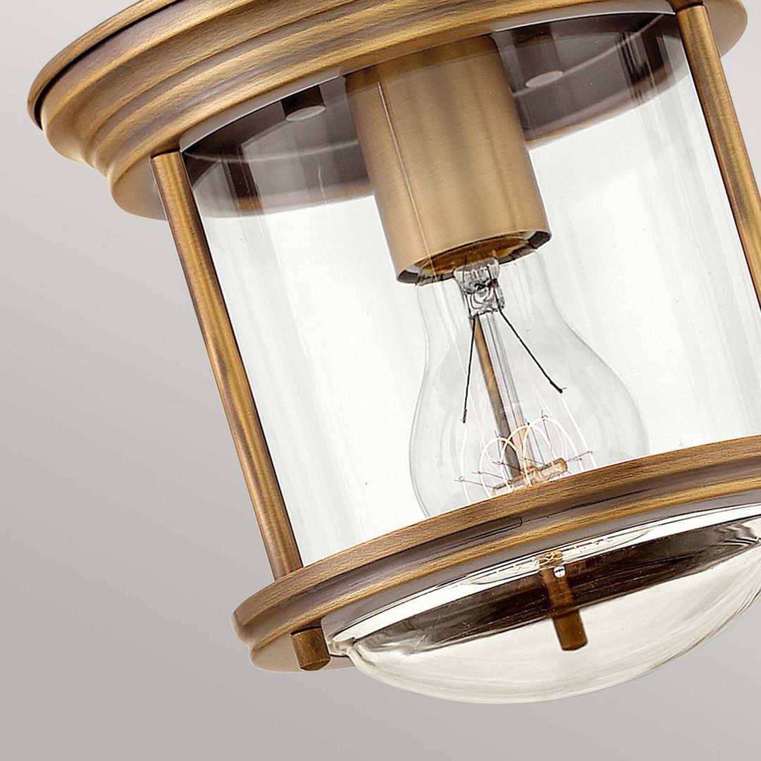 Quintiesse Hadrian Mini outdoor ceiling light, bronze/clear - Image 1