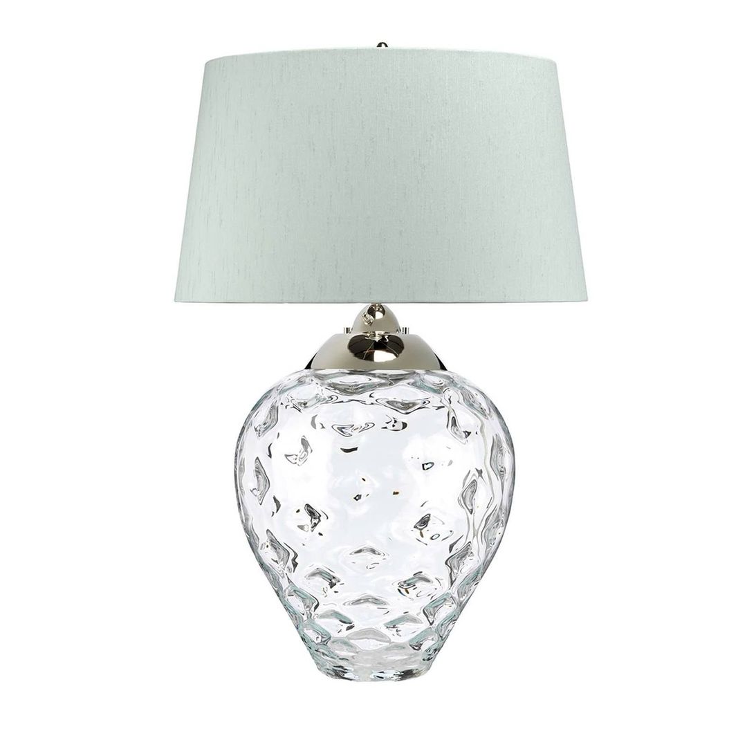 Quintiesse Samara table lamp, Ø 51 cm, clear, fabric, glass, 2-bulb - Image 1
