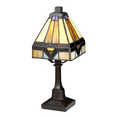 QUOIZEL Holmes Tiffany style table lamp - Thumbnail 2