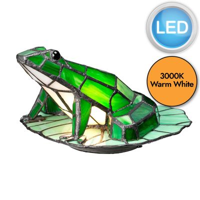 Elstead Frog LED decorative light in Tiffany look - Thumbnail 2