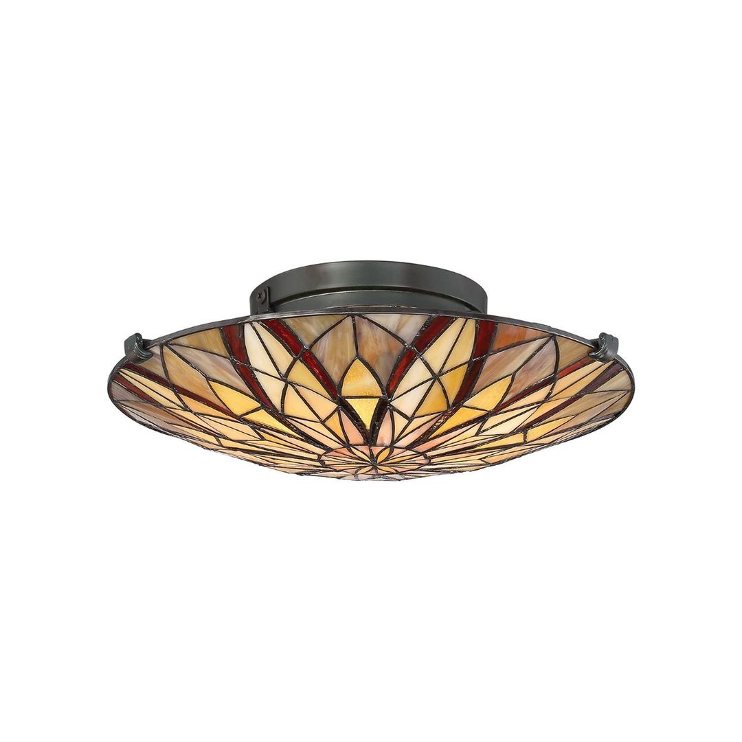 QUOIZEL Victory ceiling light, yellow/red, 42 cm - Image 1