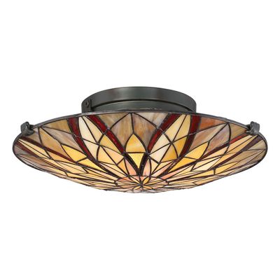 QUOIZEL Victory ceiling light, yellow/red, 42 cm - Thumbnail 2
