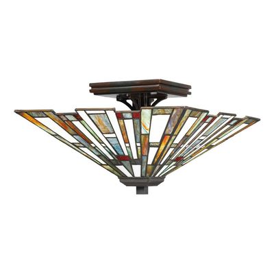 QUOIZEL Maybeck Tiffany style ceiling light - Thumbnail 2