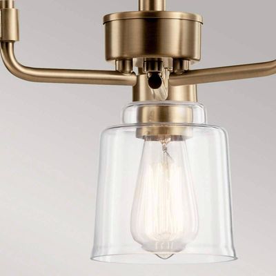 KICHLER Aivian pendant light, 3-bulb, weathered brass