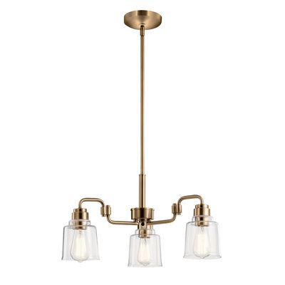 KICHLER Aivian pendant light, 3-bulb, weathered brass - Thumbnail 2