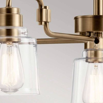 KICHLER Aivian pendant light, 5-bulb, weathered brass