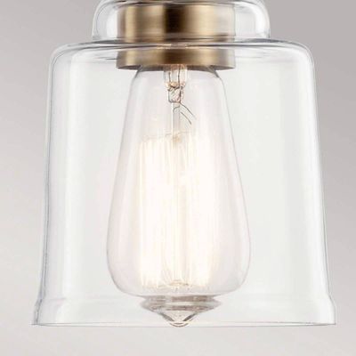 KICHLER Aivian pendant light, 1-bulb, weathered brass