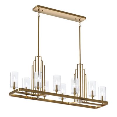 Quintiesse Kimrose pendant light, 10-bulb, brass - Thumbnail 2