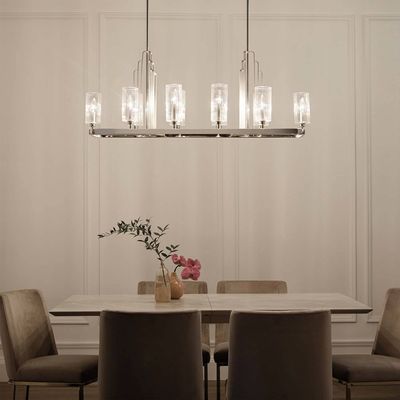 Quintiesse Kimrose pendant light, 10-bulb, polished nickel