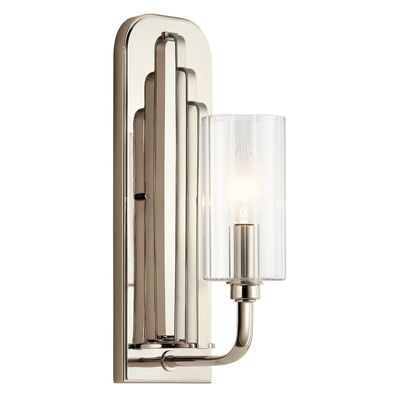 Quintiesse Kimrose wall light, 1-bulb, polished nickel - Thumbnail 2
