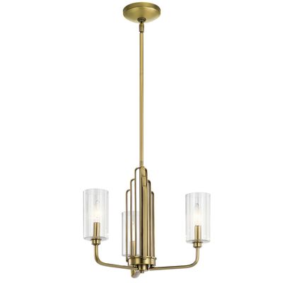 Quintiesse Kimrose pendant light, brass, 46 cm, 3-bulb - Thumbnail 2