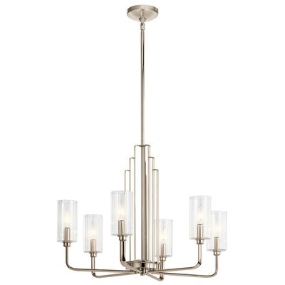 Quintiesse Kimrose pendant light, 6-bulb, polished nickel - Thumbnail 2