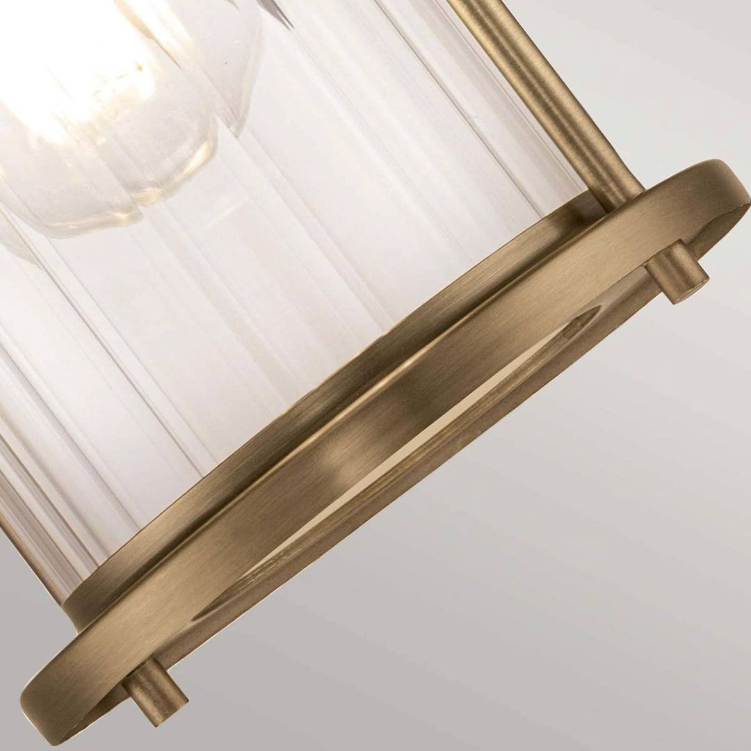 QUOIZEL Wall light Riggs IP44, antique brass, 1-bulb - Image 1