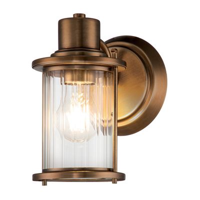 QUOIZEL Wall light Riggs IP44, antique brass, 1-bulb - Thumbnail 2