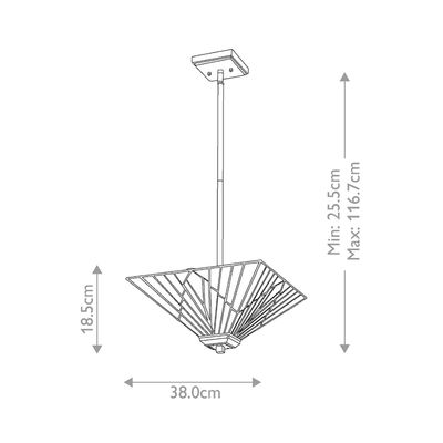 Elstead Alderley ceiling light, height-adjustable, Tiffany style