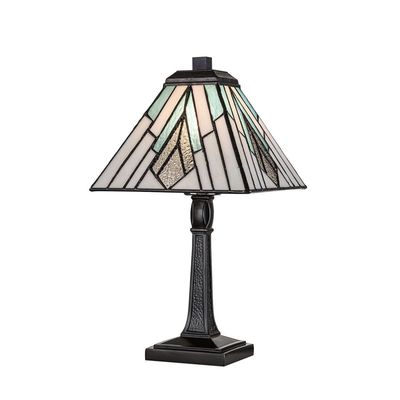 Elstead Alderley table lamp, 20 cm x 20 cm, Tiffany style, bronze - Thumbnail 2