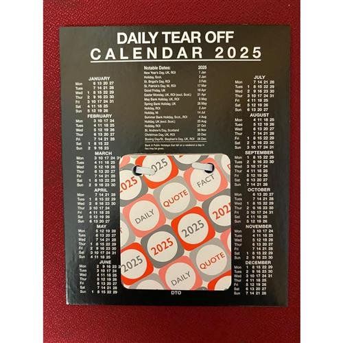 ValueX Daily Tear Off Desk Calendar 184 x 149mm 2026 - DTO - Image 1