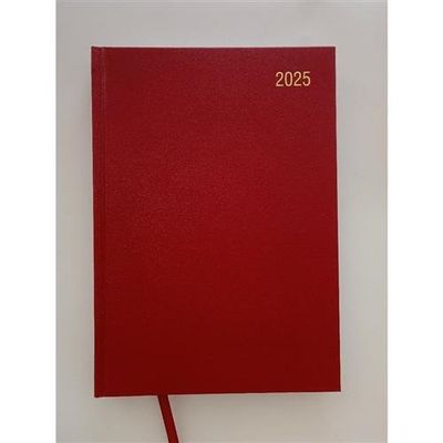 ValueX Desk Diary A4 Day To Page Appointment 2026 Burgundy - OFFICEA41