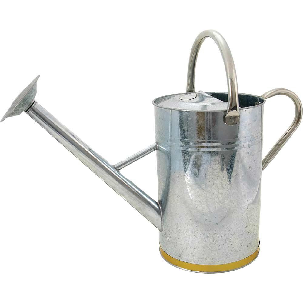 Kent and Stowe Metal Watering Can Galvanised Steel 9l - Image 1