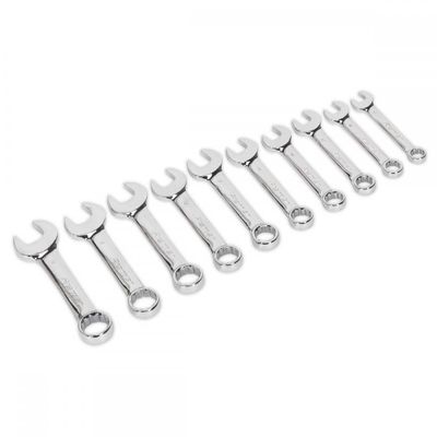 Sealey 10 Piece Short Combination Spanner Set Metric