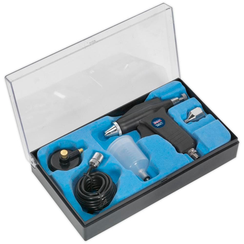 Sealey AB931 Air Brush Kit Without Propellant - Image 1