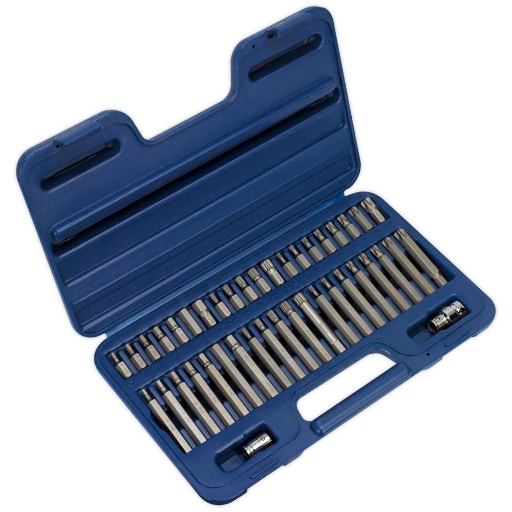 Sealey AK219 Trx-Star*/Hex/Spline Bit Set 42Pc 3/8in & 1/2inSq Drive - Image 1