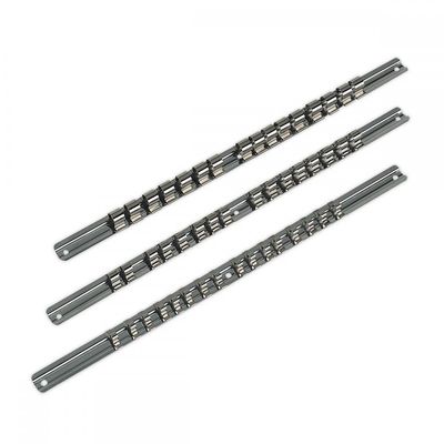 Sealey 3 Piece Combination Drive Socket Retaining Rail Set