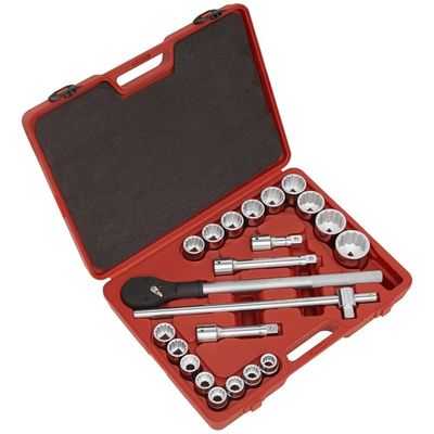 Sealey AK2598 Socket Set 22Pc 3/4inSq Drive 12-Point Walldrive® Metric