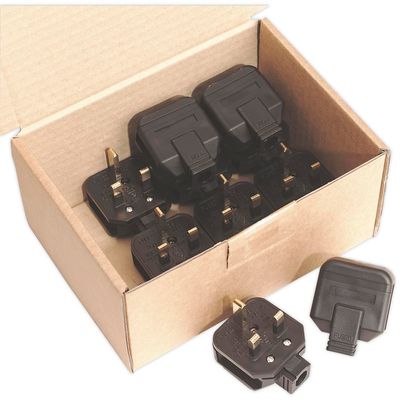 Sealey Heavy Duty Rubber Plug 13amp 240v Pack of 10