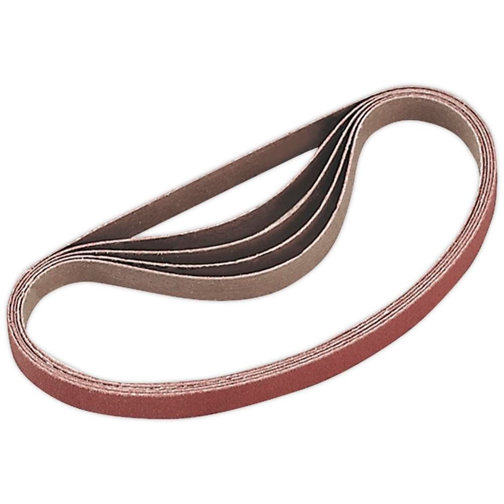 Sealey 10mm x 330mm Sanding Belt 10mm x 330mm 120g Pack of 5 - Image 1