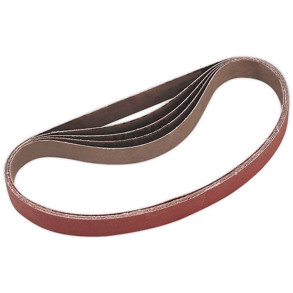 Sealey 20mm x 520mm Sanding Belt 20mm x 520mm 120g Pack of 5 - Image 1