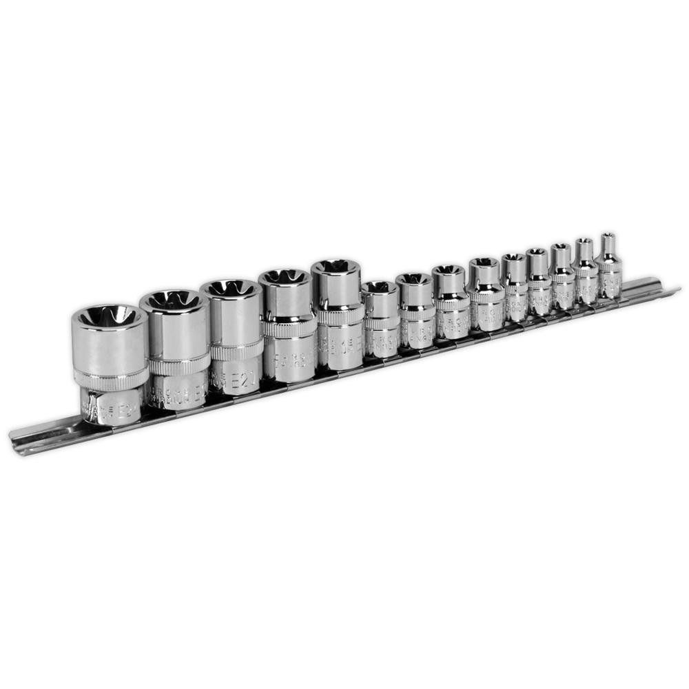Sealey 14 Piece Combination Drive Torx Socket Set - Image 1