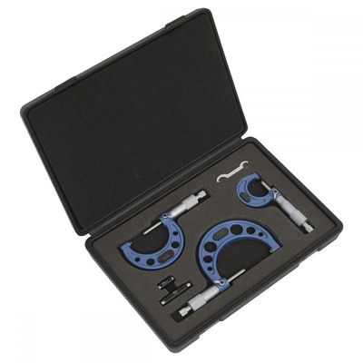 Sealey 3 Piece Micrometer Set