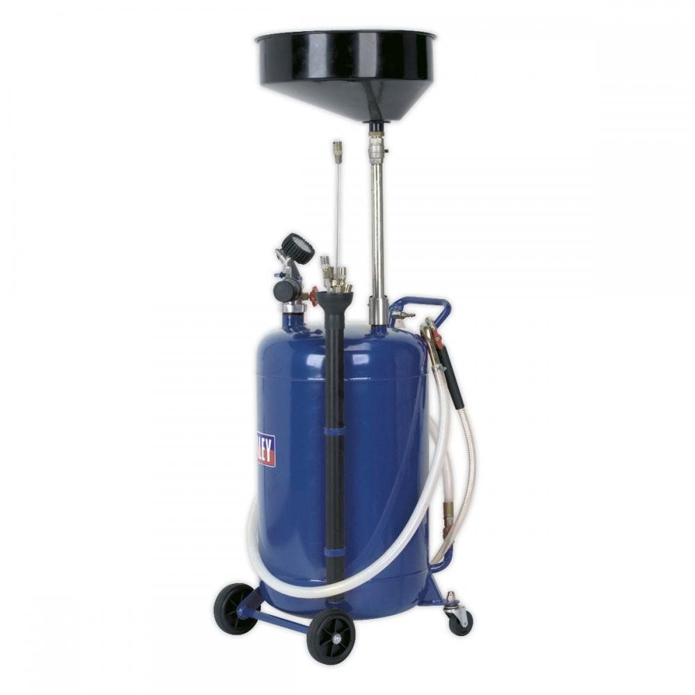 Sealey AK459DX Mobile Oil Drainer With Probes 90L Air Discharge - Image 1