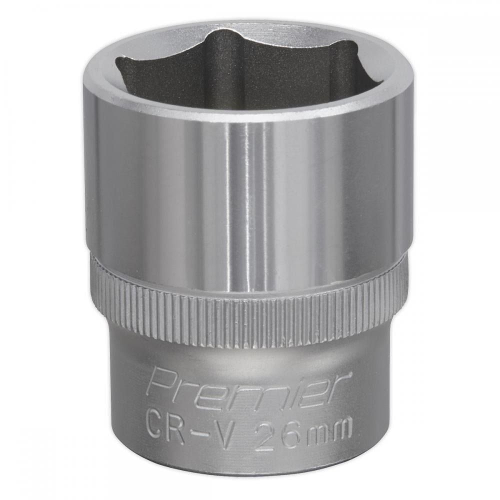 Sealey 1/2" Drive Hexagon WallDrive Socket Metric 1/2" 26mm - Image 1