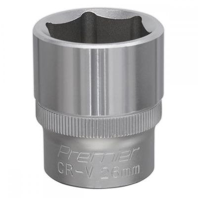 Sealey 1/2" Drive Hexagon WallDrive Socket Metric 1/2" 26mm