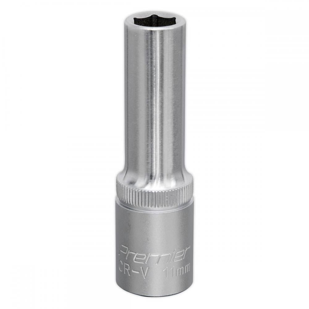 Sealey 1/2" Drive Deep Hexagon WallDrive Socket Metric 1/2" 11mm - Image 1