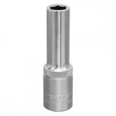 Sealey 1/2" Drive Deep Hexagon WallDrive Socket Metric 1/2" 11mm