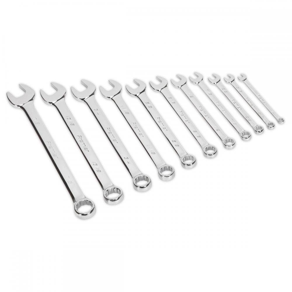 Sealey 11 Piece Combination Spanner Set Imperial - Image 1