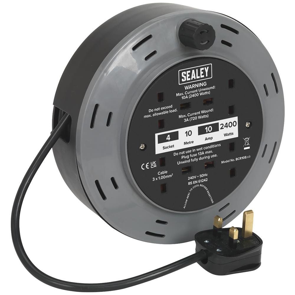 Sealey 2 Socket Cable Reel Cassette 240v - Image 1