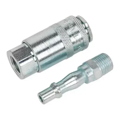 Sealey AC61 Air Tool Coupling Kit 2Pc 1/4inBsp - Thumbnail 2